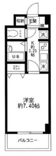 フォートラス板橋本町(1K/2階)の間取り写真