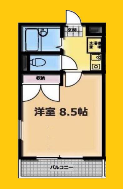 NOVEL YOKOHAMA SUGETA(1K/3階)の間取り写真