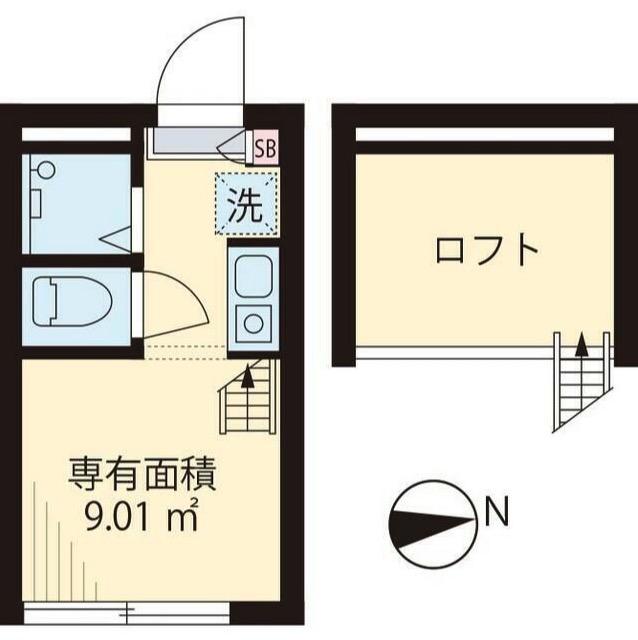 フィリップ東中野(ワンルーム/2階)の間取り写真
