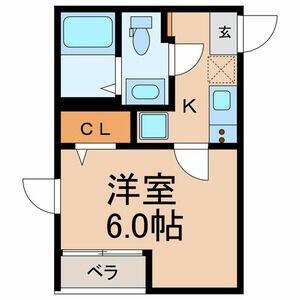 CORDEA船橋ノース(1K/2階)の間取り写真