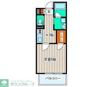 ヴィアーレ勾当台II(1K/2階)の間取り写真