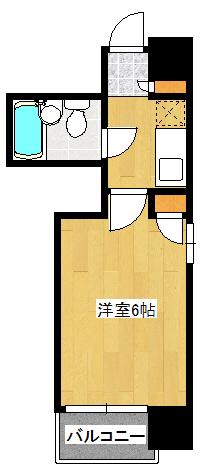 ダイアパレス比治山パークサイド(1K/2階)の間取り写真