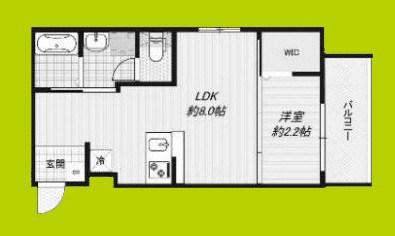 リアコート千里丘IIノース(1LDK/3階)の間取り写真