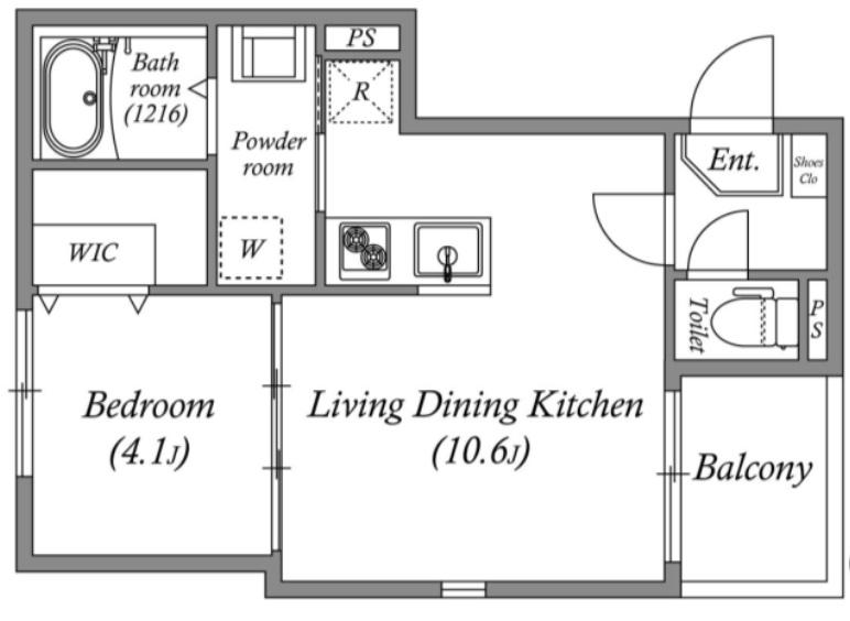 パラシオ柴島(1LDK/3階)の間取り写真