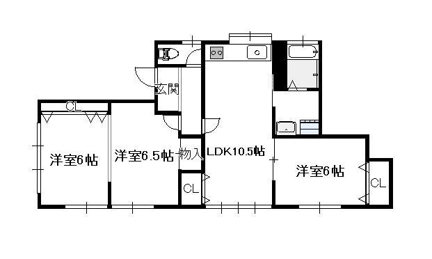 WINSHOME永楽III(3LDK/1階)の間取り写真