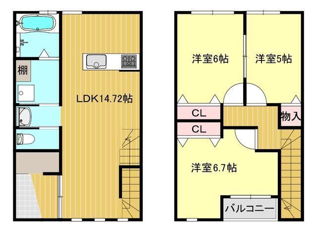 ロハス・オマージュ(3LDK/2階)の間取り写真