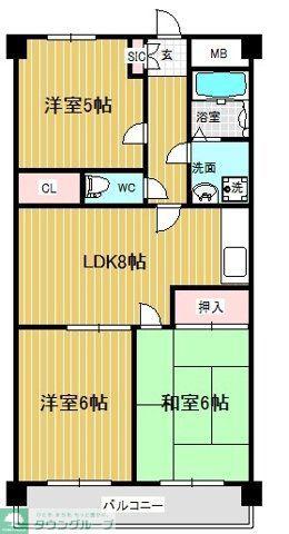 リアライズ羽村(3LDK/3階)の間取り写真