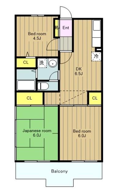 グレイス希望が丘(3DK/3階)の間取り写真