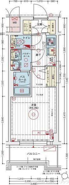 エステムコート新大阪XVIIベイス(1K/3階)の間取り写真