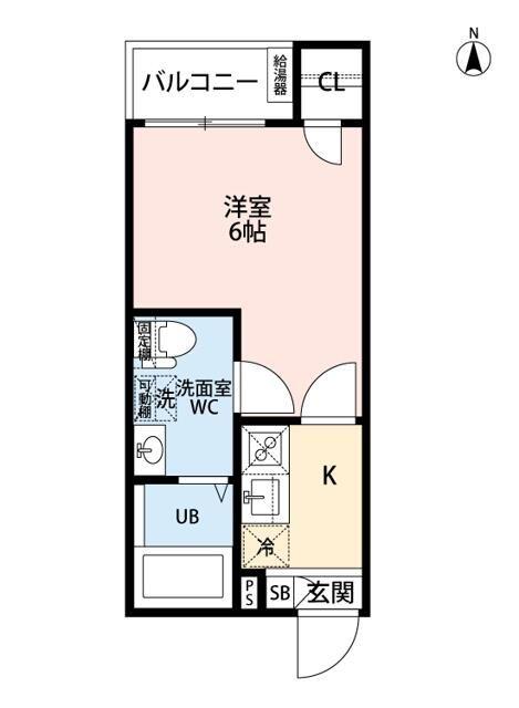 CRASTINE名楽町(1K/3階)の間取り写真