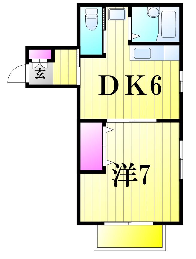 ハイツセリエ(1DK/2階)の間取り写真