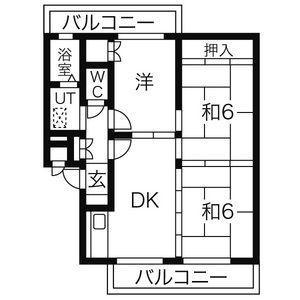 メゾン西町(3DK/2階)の間取り写真