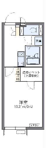 レオネクストグランドハイツ(1K/2階)の間取り写真