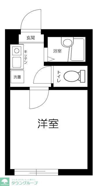 マーレ五反野(1K/1階)の間取り写真