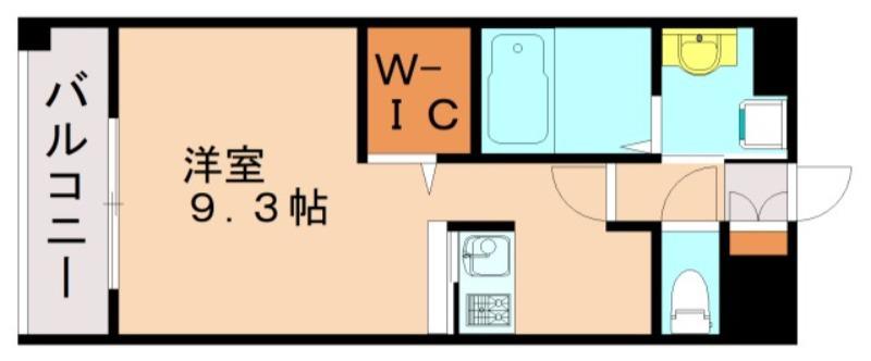 エンクレスト博多駅東II(ワンルーム/2階)の間取り写真