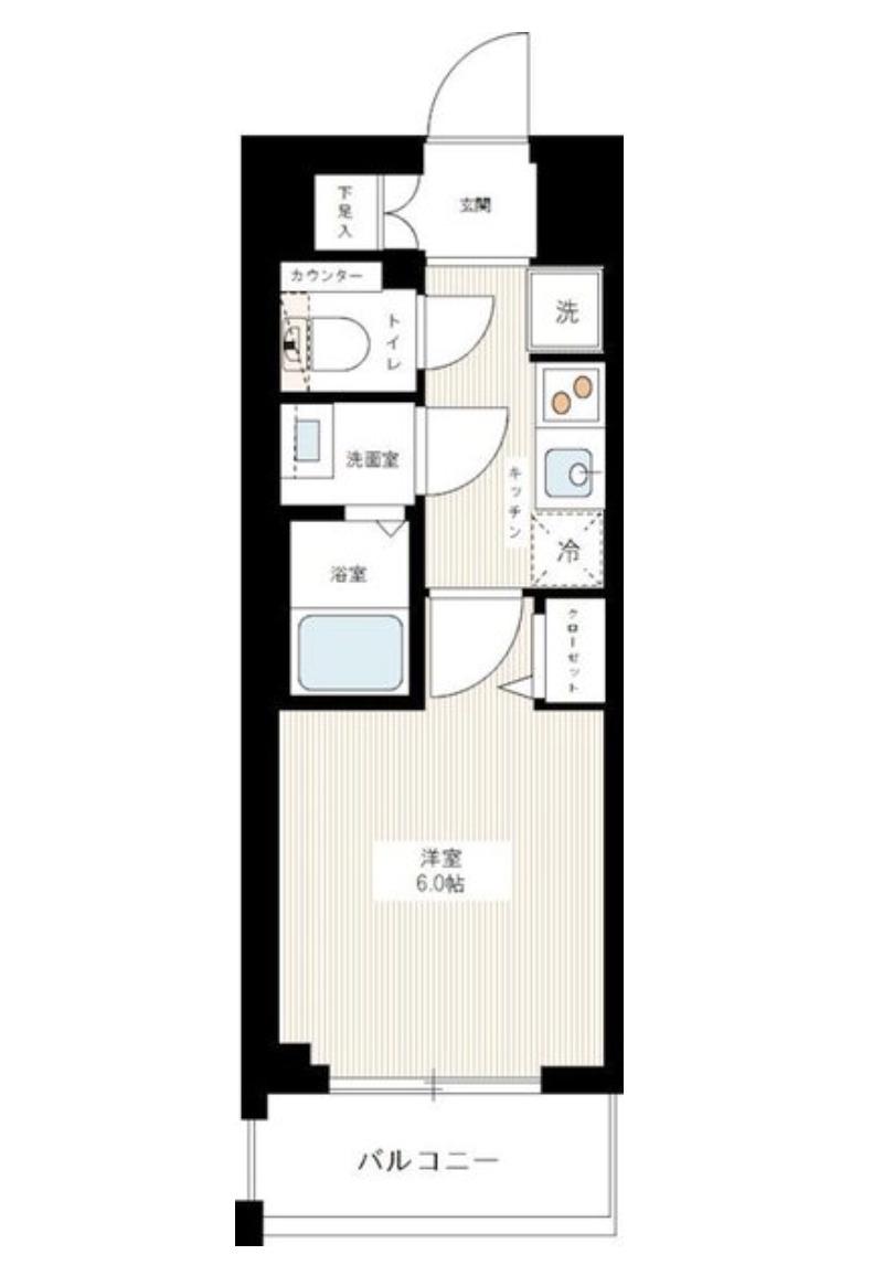 AZEST青砥(1K/8階)の間取り写真