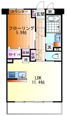 ANNEX LAULEA(1LDK/3階)の間取り写真