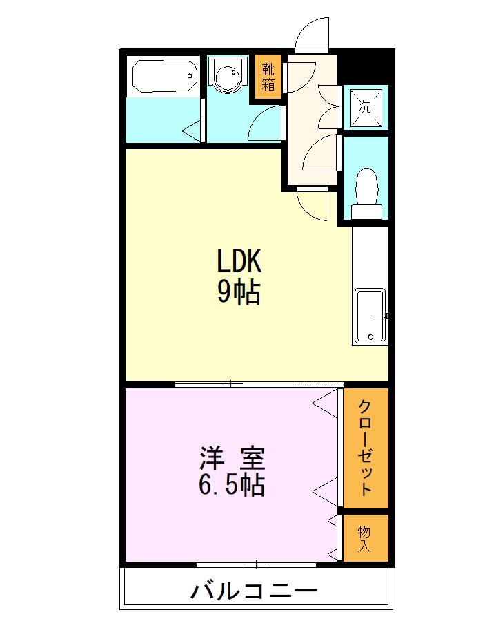 パークヒル城(1LDK/1階)の間取り写真