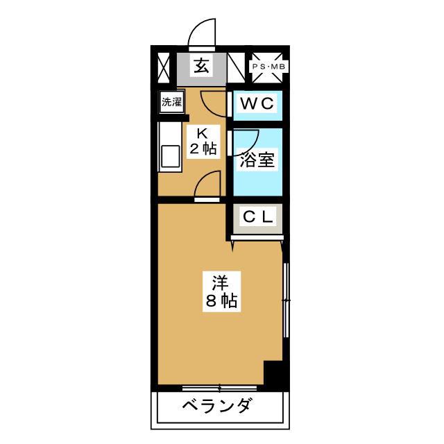 フジマンションアバンス(1K/3階)の間取り写真