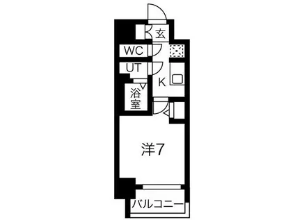 レシオスなんばVOGUE(1K/3階)の間取り写真