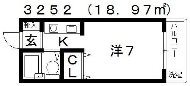 プチメゾン滝谷(1K/3階)の間取り写真