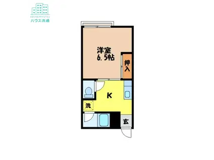 フェリーチェはやま(1K/1階)の間取り写真