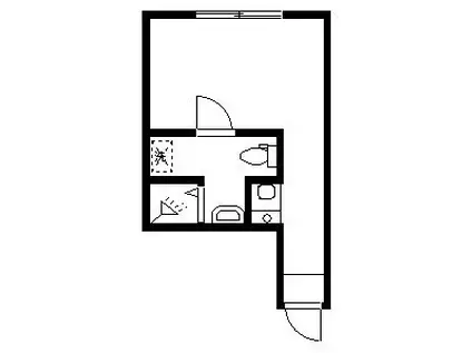 アドヴァンス(ワンルーム/2階)の間取り写真