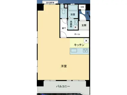 ナビシティー大須2(ワンルーム/14階)の間取り写真