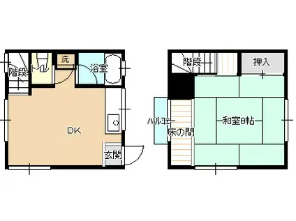 タイニーハウス(1DK/1階)の間取り写真