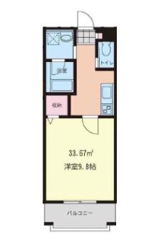 IRIS RESIDENCE稲川(1K/5階)の間取り写真