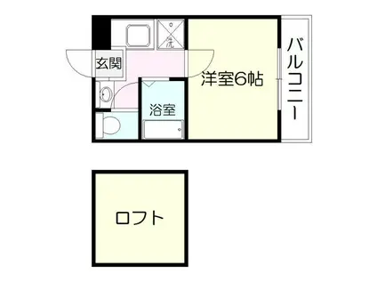 UEハウス六番館(1K/5階)の間取り写真