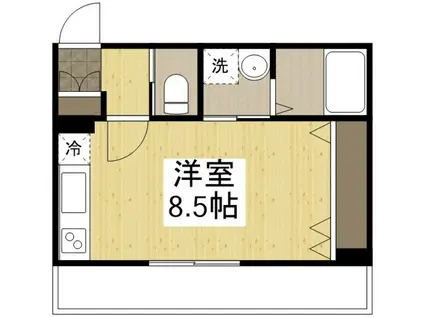 エスコートI(ワンルーム/2階)の間取り写真