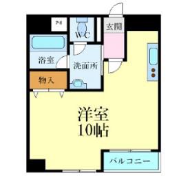 KEIマンション(1K/7階)の間取り写真