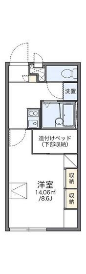 レオパレスラ・ホーレ(1K/1階)の間取り写真