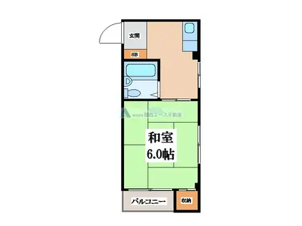 サングランデ永和(1K/3階)の間取り写真