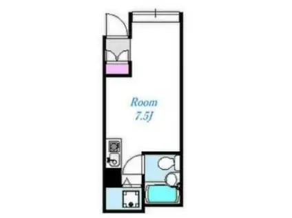 ポートハイツ片倉(ワンルーム/1階)の間取り写真