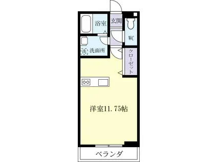 フクミマンション(ワンルーム/2階)の間取り写真