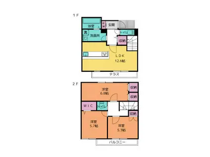 LOQUAT(3LDK/1階)の間取り写真