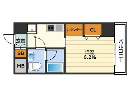 AXIS UMEKITA(1K/8階)の間取り写真
