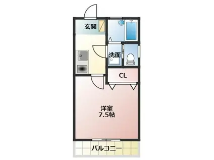 レガーロコモド(1K/1階)の間取り写真