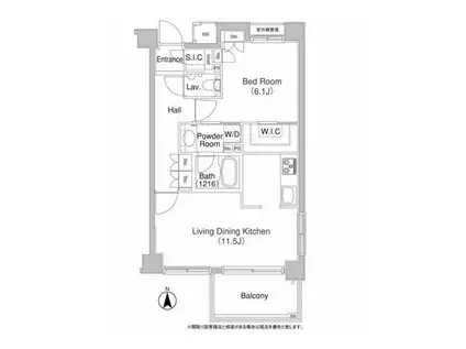 コンフォリア西早稲田(1LDK/4階)の間取り写真