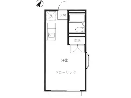 ジョイ深沢(ワンルーム/2階)の間取り写真