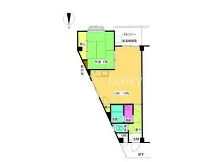 メゾンドールヤマヒデ一番館(1LDK/3階)の間取り写真