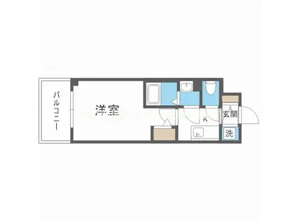 エスリードレジデンス大阪グランノースII(1K/12階)の間取り写真