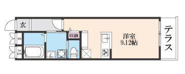 RUHE柴島(1K/2階)の間取り写真