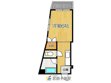 ホワイト三松(1K/2階)の間取り写真