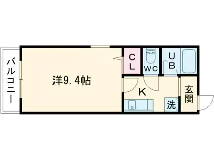 シダヴィレッジ(1K/3階)の間取り写真