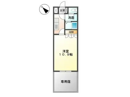 コンフォルト・T(1K/1階)の間取り写真