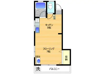 メゾンナカノ(1K/3階)の間取り写真