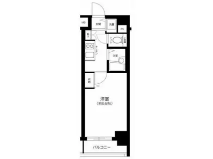 プレールドゥーク清澄白河(1K/6階)の間取り写真